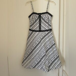 My Michelle Black and White Patterned Dress